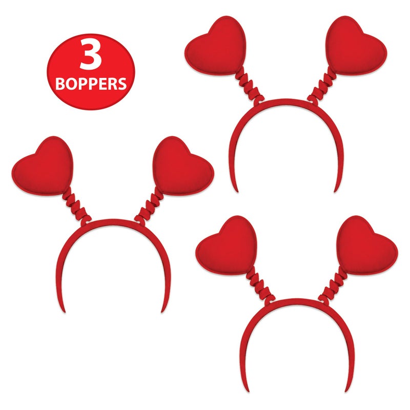 Beistle Heart Headband Party Boppers Pack of 3 - Image 4